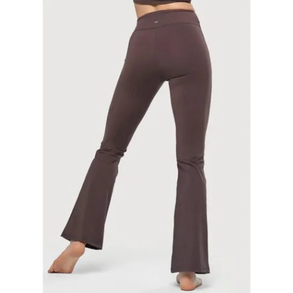 Muses Only Women's Size S Brown Flared Leggings Athletic Yoga Pants - Picture 3 of 7